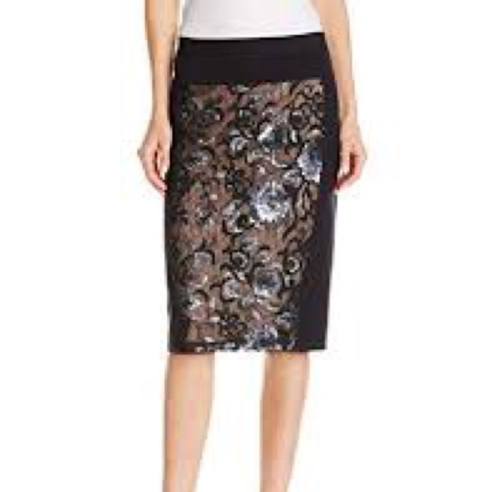 BCBGMAXAZRIA sequin pencil skirt